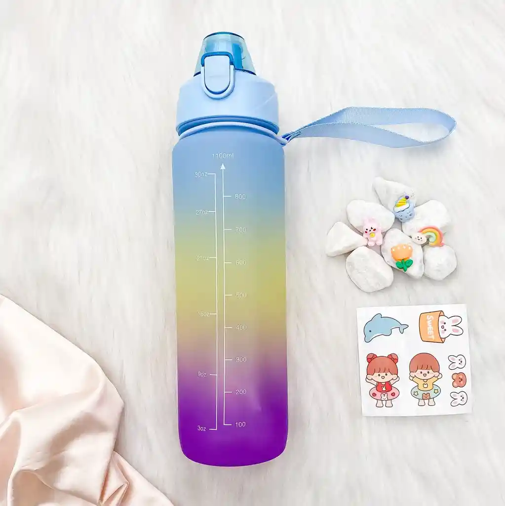 Termo Botella Para Bebidas Frias O Calientes De Colores Con Sticker