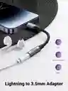 Adaptador Lightning Jack 3.5 Auriculares Iphone Audio Auxiliar Mfi Certificado