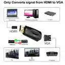 Adaptador Hdmi A Vga Pasivo 4k + Audio