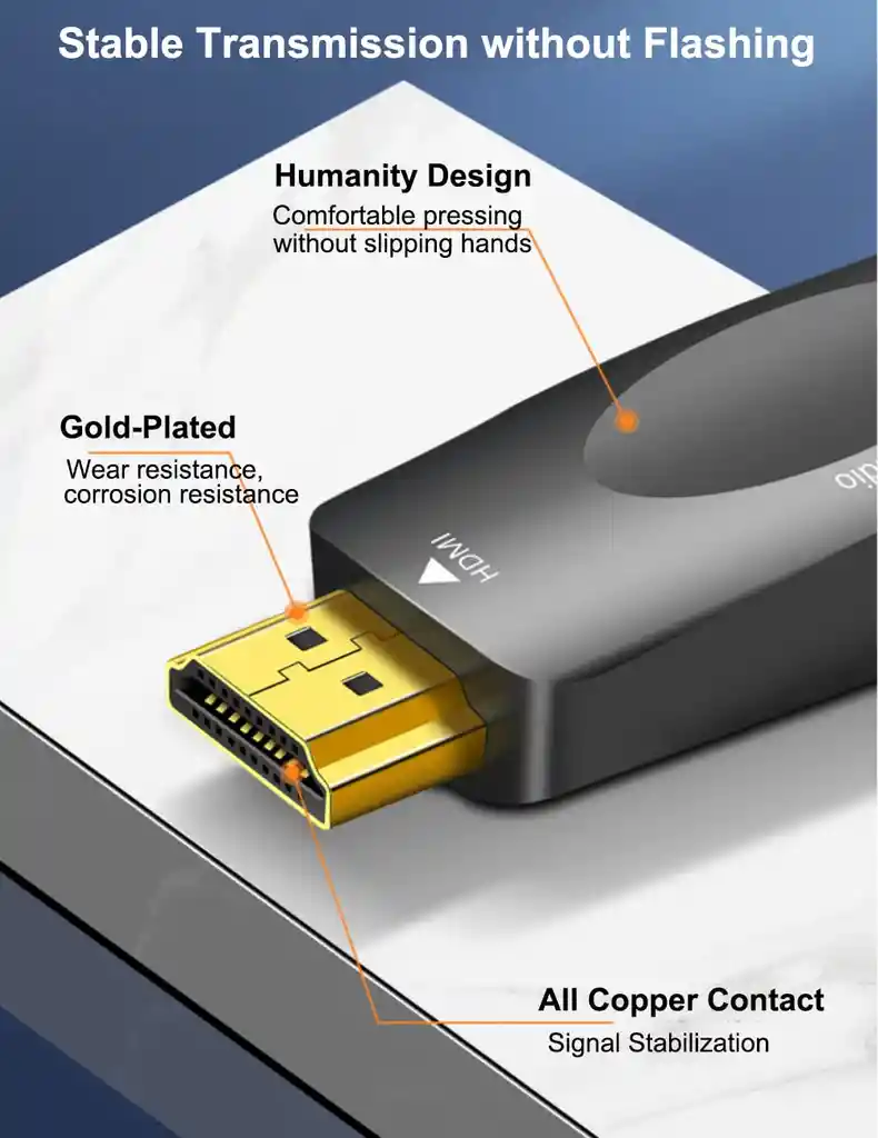Adaptador Hdmi A Vga Pasivo 4k + Audio
