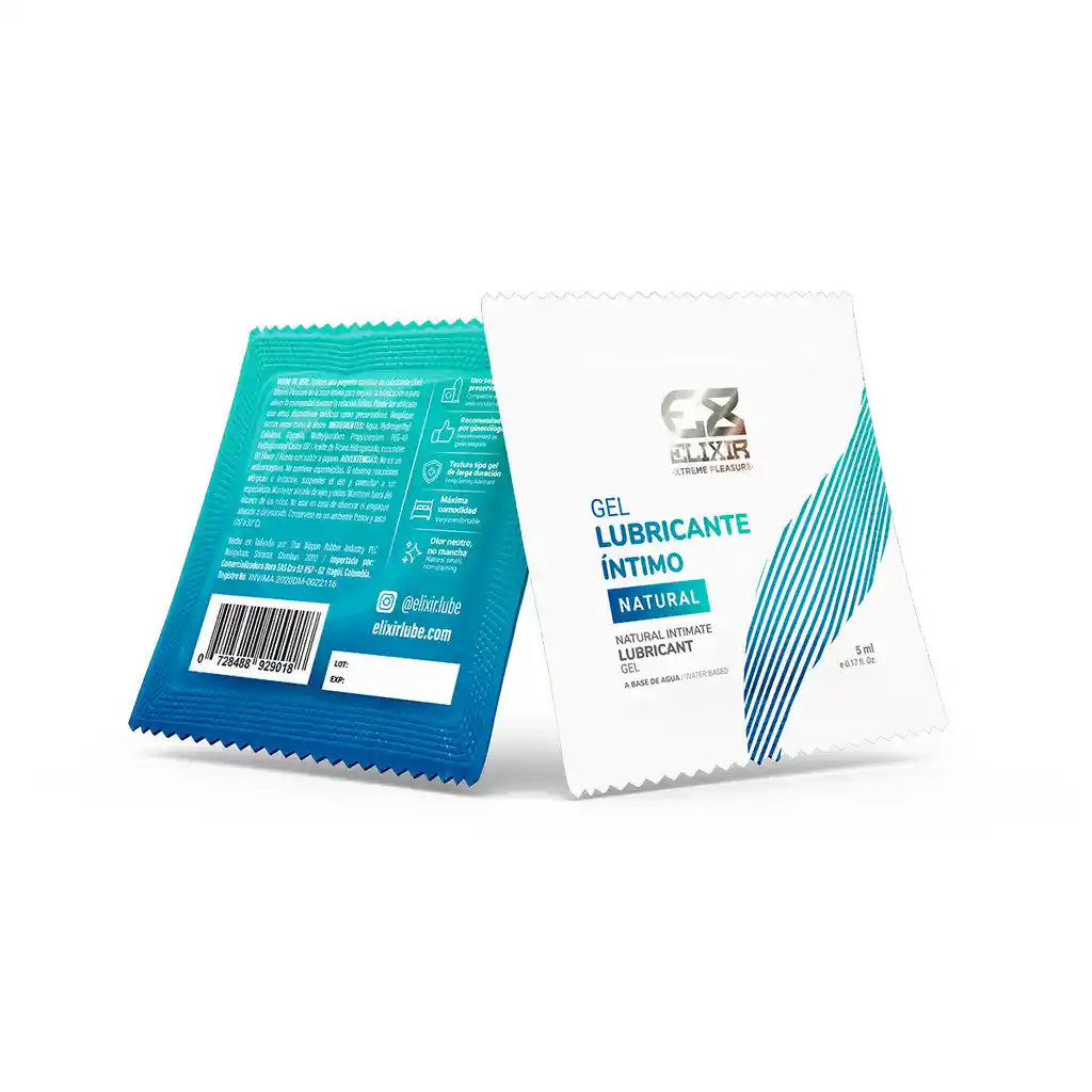 Gel Lubricant Natural Sachet Elixir