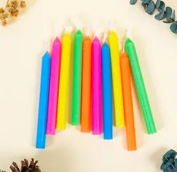 Vela Velitas Navideñas Multicolor Imperial Larga Pqx10 Unidades