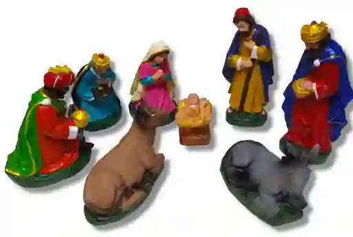 Pesebre Navidad Caucho X8 Piezas Linea