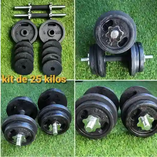 Kit De Mancuernas 25 Kilos