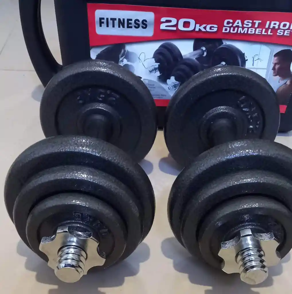 Kit De Mancuernas 20 Kilos Con Estuche