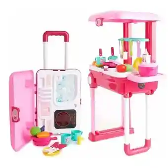 Cocina Para Niña Tipo Maleta Con Sonidos Ref 008-921