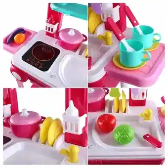Cocina Para Niña Tipo Maleta Con Sonidos Ref 008-921