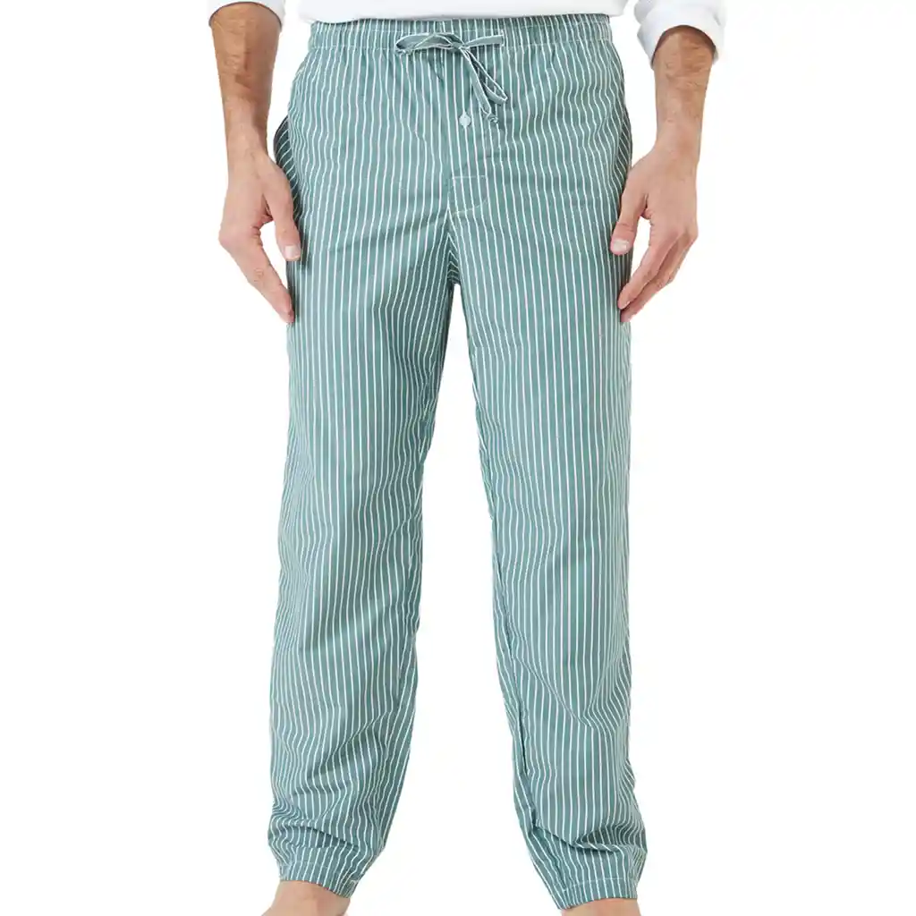 Pantalón Hombre Relax Verde Benetton Morado Medio Talla Xl