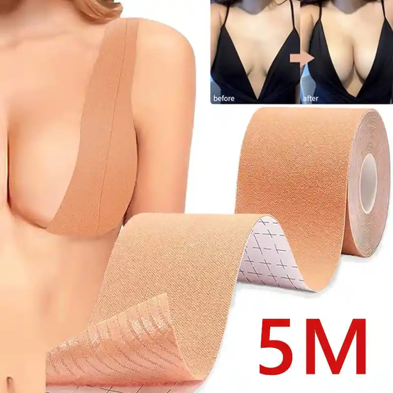 Cinta Para Levantar El Pecho Adhesiva Color Piel Invisible De 5 Metros Boob Tape