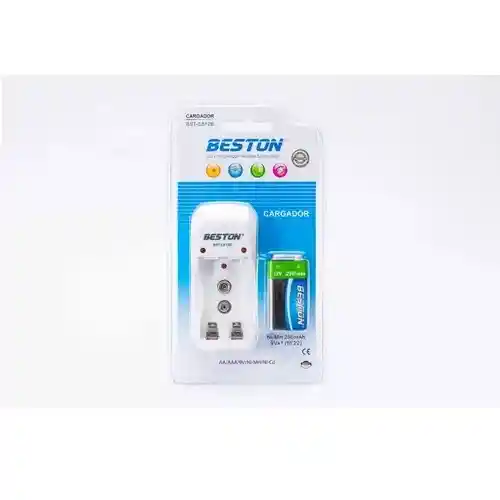 Cargador De Baterías Beston Bst-c812b 9v Aa Y Aaa + 1 Pila 9v