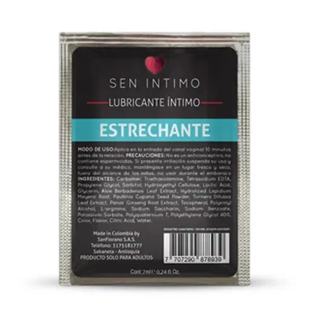 Lubricante Sachet Estrechante 7ml