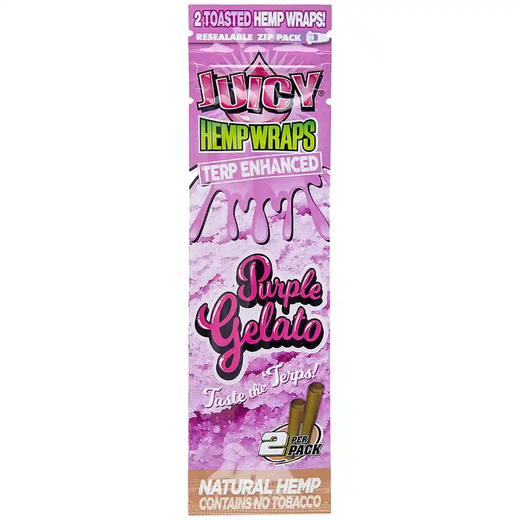 Juicy J's Hemp Wraps Papel Morado Gelato 	