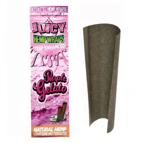 Juicy J's Hemp Wraps Papel Morado Gelato 	