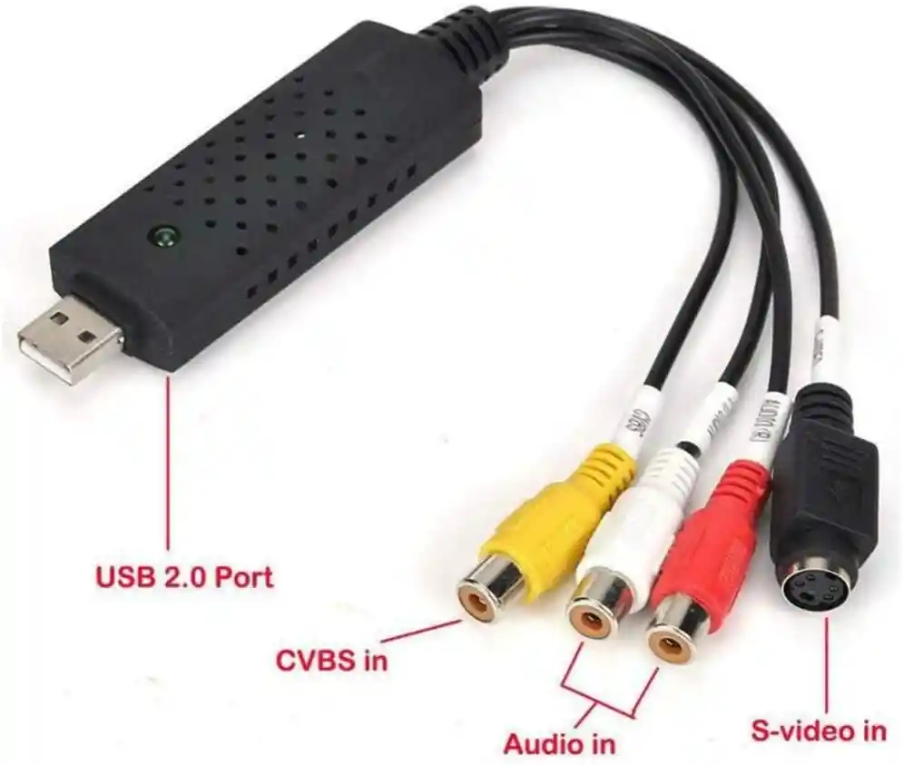 Capturadora De Video Audio Usb Conexión S-video A Rca