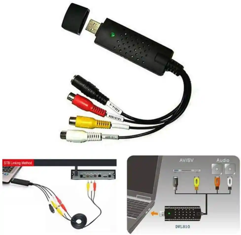 Capturadora De Video Audio Usb Conexión S-video A Rca