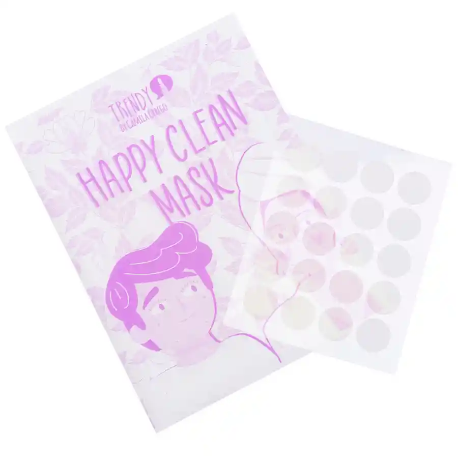 TRENDY Sobre Mascarilla Stickers Para Acne Happy Clean