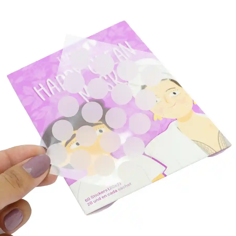 TRENDY Sobre Mascarilla Stickers Para Acne Happy Clean