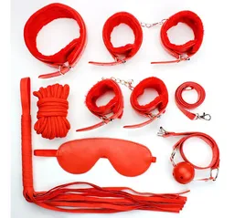 Kit Sadomasoquista 8 Piezas Bdsm Bondage Humillación Juego De Pareja Red Rojo