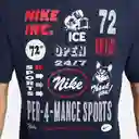 Nike Camiseta M Df Tee 3mo Gfx Para Hombre Azul Talla L