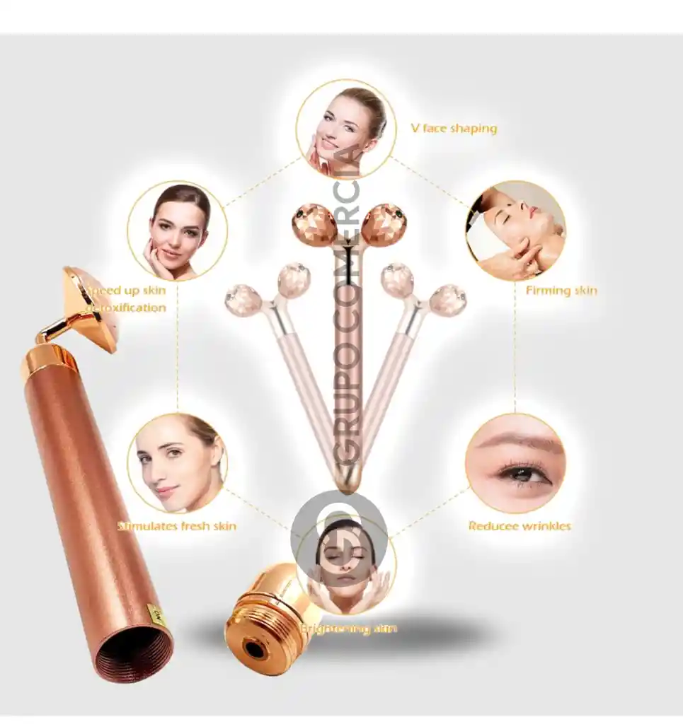 Masajeador / Rodillo Facial Vibratorio Antienvejecimiento