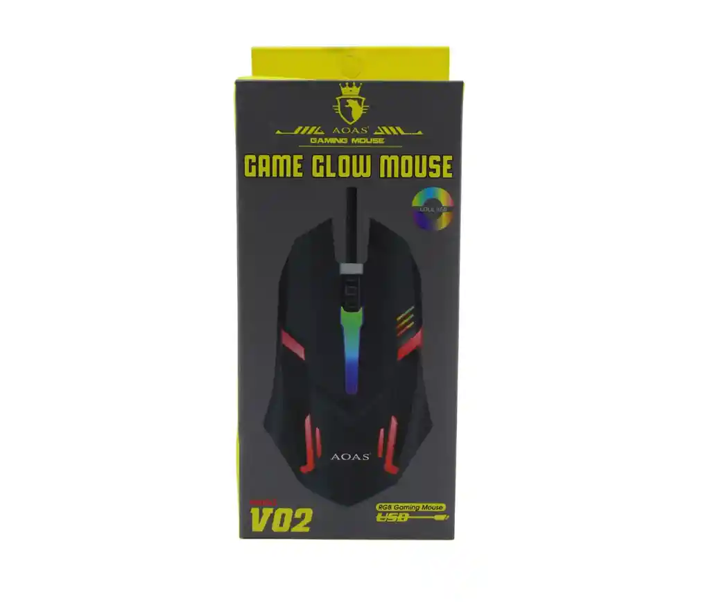 Mouse Gamer Alámbrico Color Rgb Aoas V02 Usb Gaming