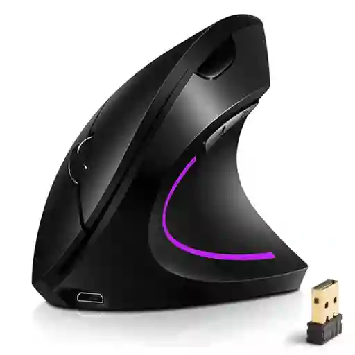 Mouse Ergonomico Vertical Inalambrico 2.4g Recargable Usb