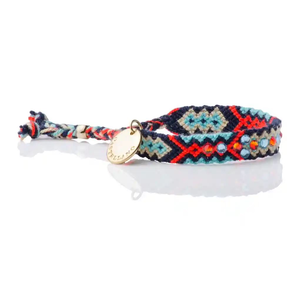 Pulsera Wayuu Be The Change Blue Navy