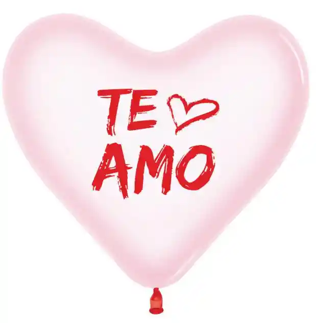 Globos Bombas Fiesta C-12 Te Amo Moderno Corazón Rosado X12unds Sempertex