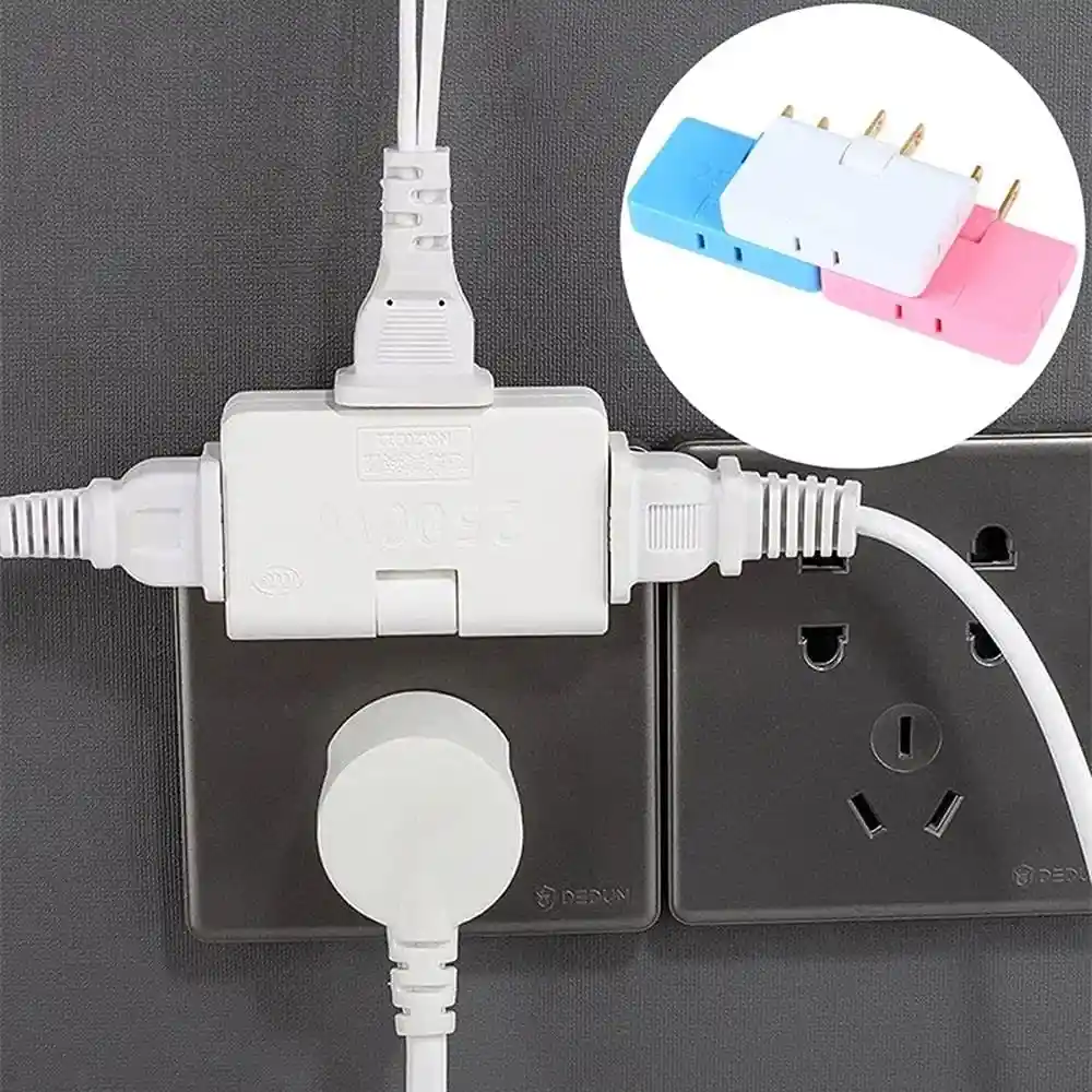 Adaptador Toma Corriente 3 Salidas Giratorio 2500w