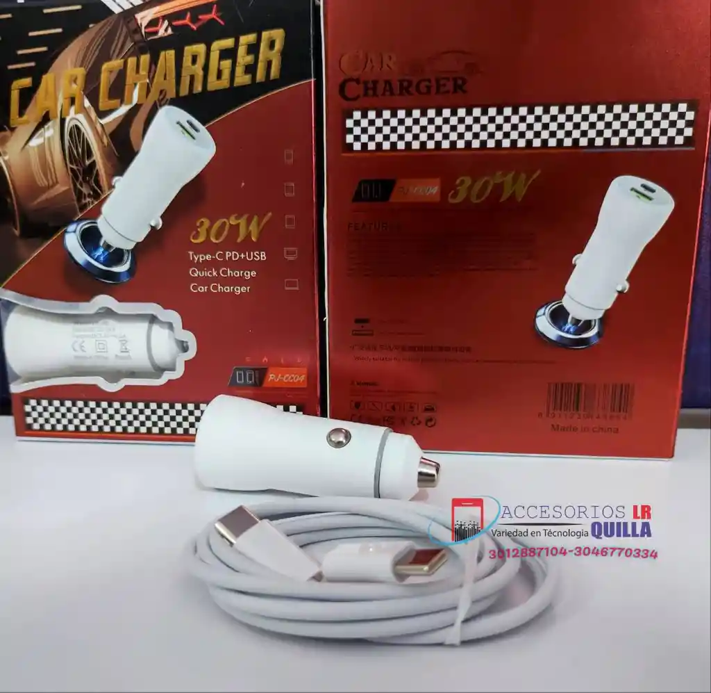 Cargador Para Carro 30w | Carga Rapida