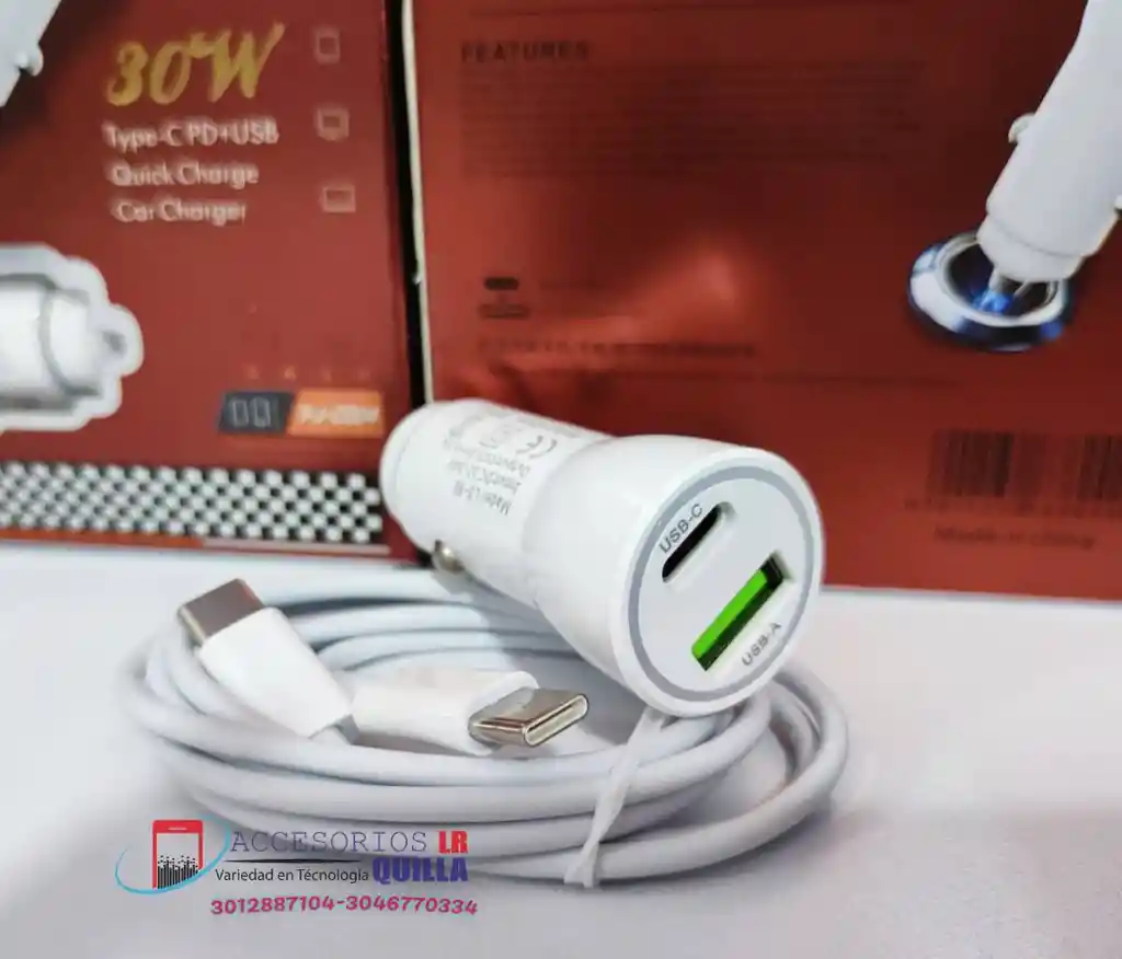 Cargador Para Carro 30w | Carga Rapida