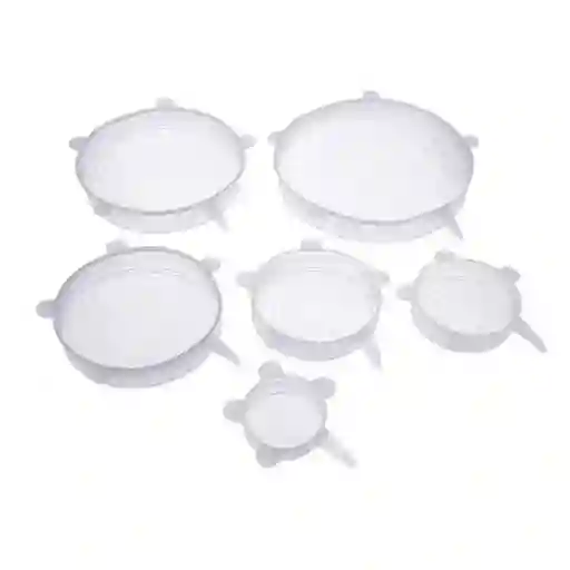 Tapas De Silicona Multiusos Para Recipientes Set De 6 Piezas