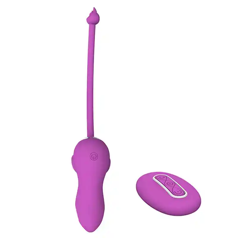 Vibrador De Descarga Eléctrica Miki Morado