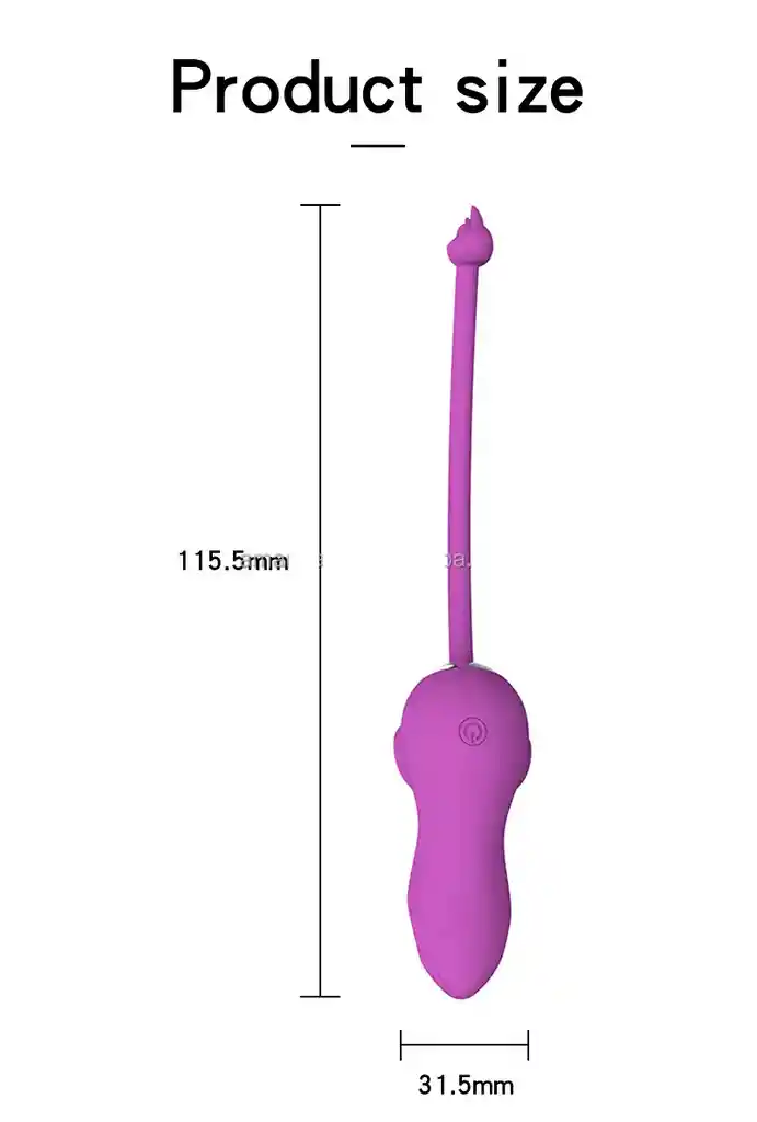 Vibrador De Descarga Eléctrica Miki Morado