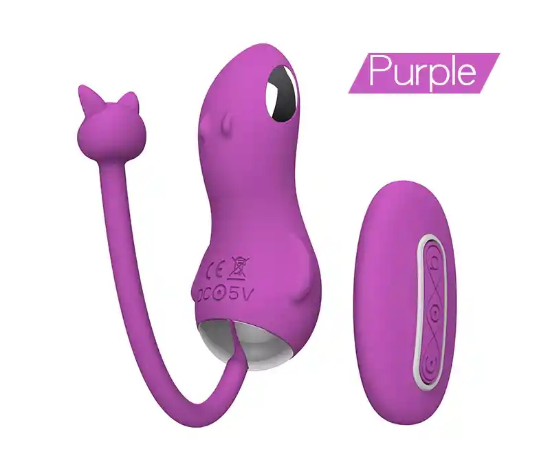 Vibrador De Descarga Eléctrica Miki Morado