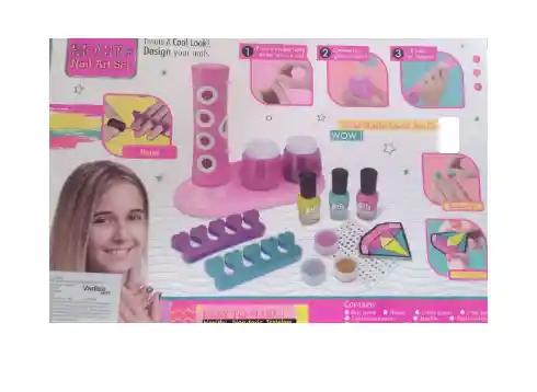 Kit De Uñas Para Niñas Con Diseños