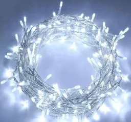 Luces De Navidad X200 Bombillos Luz Lineal Led Blancas Cable Siliconado