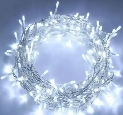 Luces De Navidad X160 Bombillos Luz Lineal Led Blancas Cable Siliconado