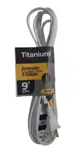 Extensión Eléctrica 2.7mts 3 Salidas Titanium