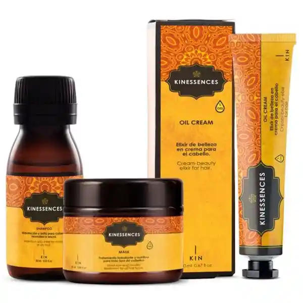 Kit Viajero Kinessences Oes Shampoo 60ml + Mask 50ml + Oil Cream 20ml