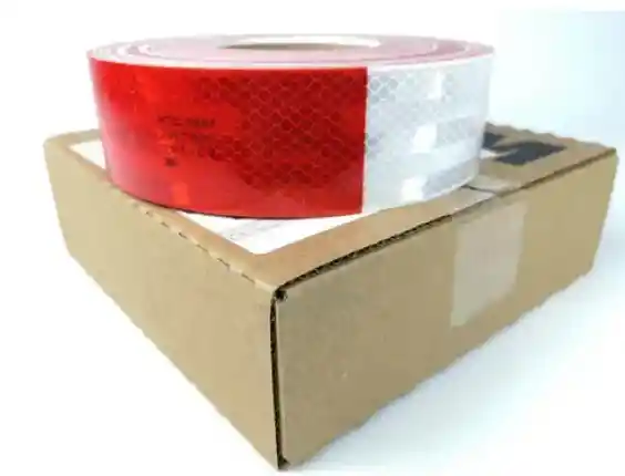 Cinta Reflectiva Blanco Y Roja 3m Por Metro