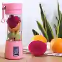 Licuadora Personal Portátil Recargable Y Powerbank Usb 6 Cuchillas Para Jugos Y Bebidas Rosado