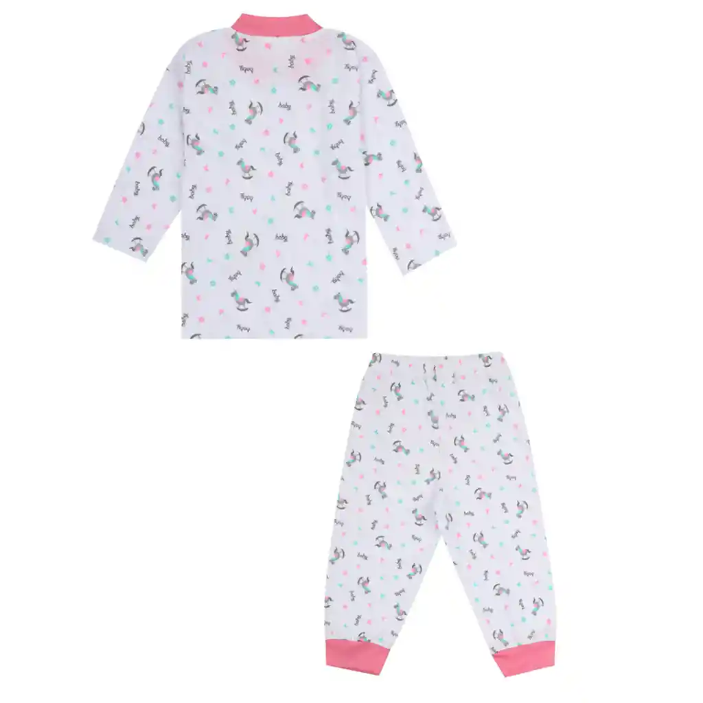 Pijama Bebé Estampado Niña Fucsia Medio Talla 12-18 Meses