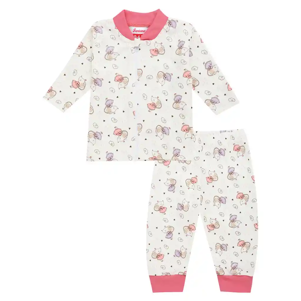 Pijama Bebé Estampado Niña Curuba Talla 12-18 Meses