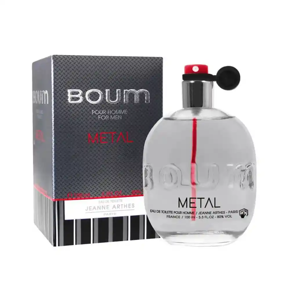 Loción Perfume Jeanne Arthes Boum Metal 100ml Edt Hombre Original Garantizada