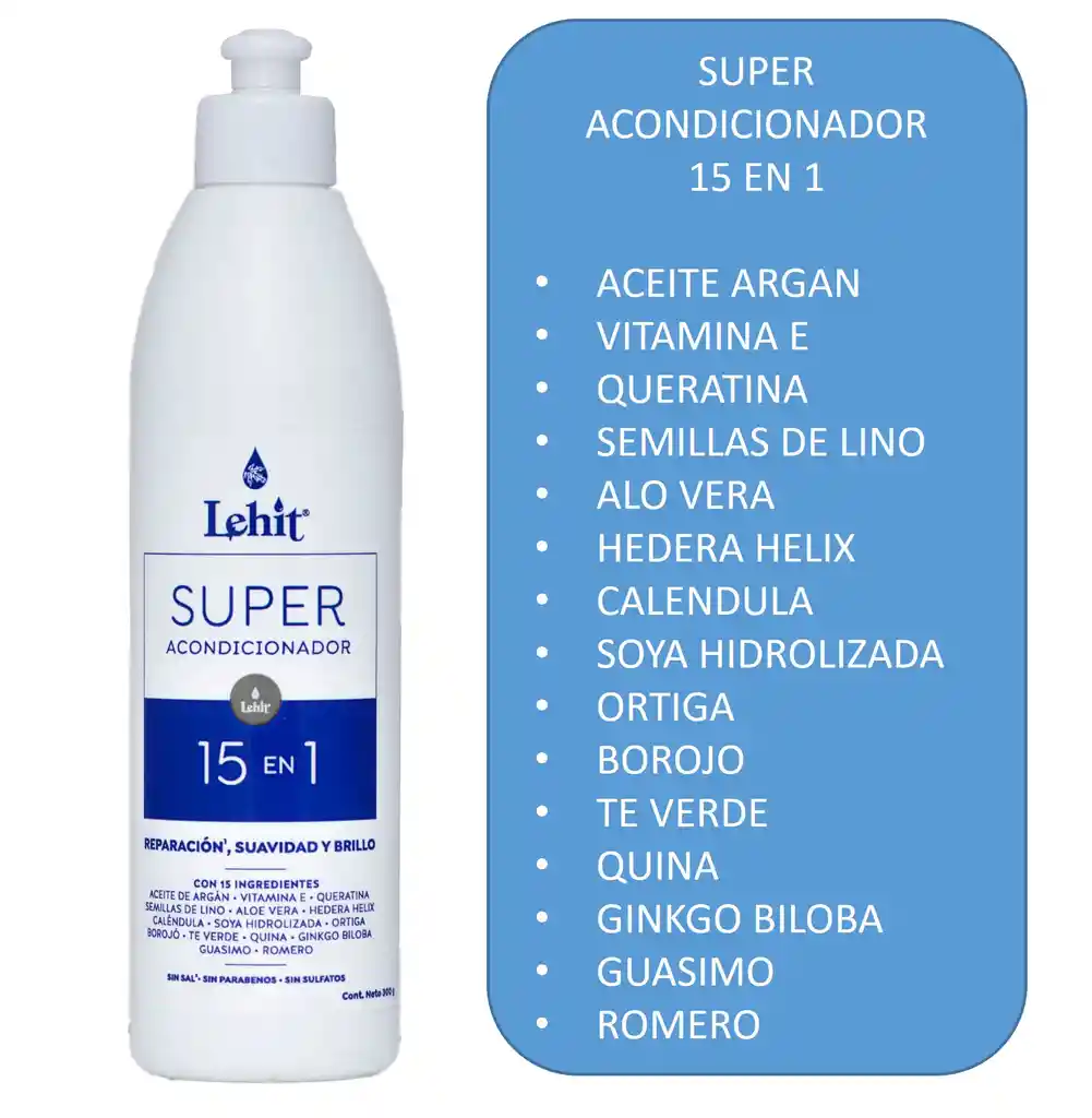 Lehit Super Acondicionador 15 En 1 (300ml)