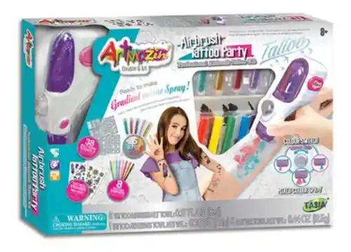 Kit Infantil De Tatuaje Con Aerógrafo - Tattoo Party