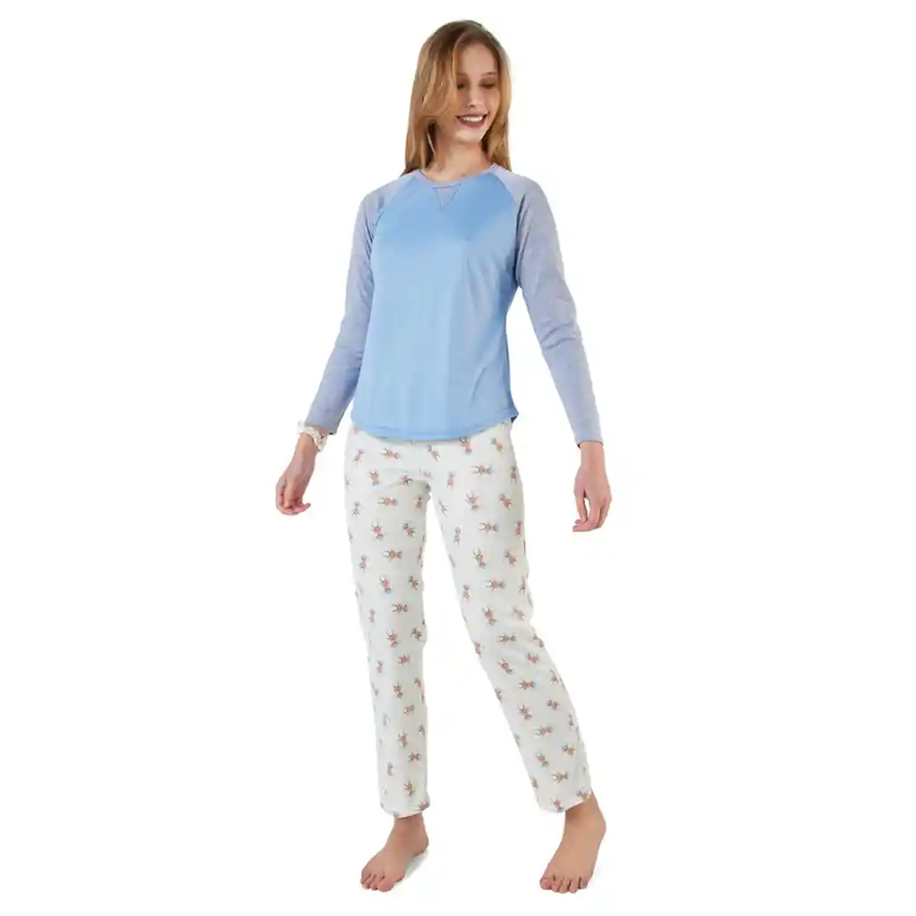 Pijama Mujer Scarlett Azul Hortensia Talla Xl