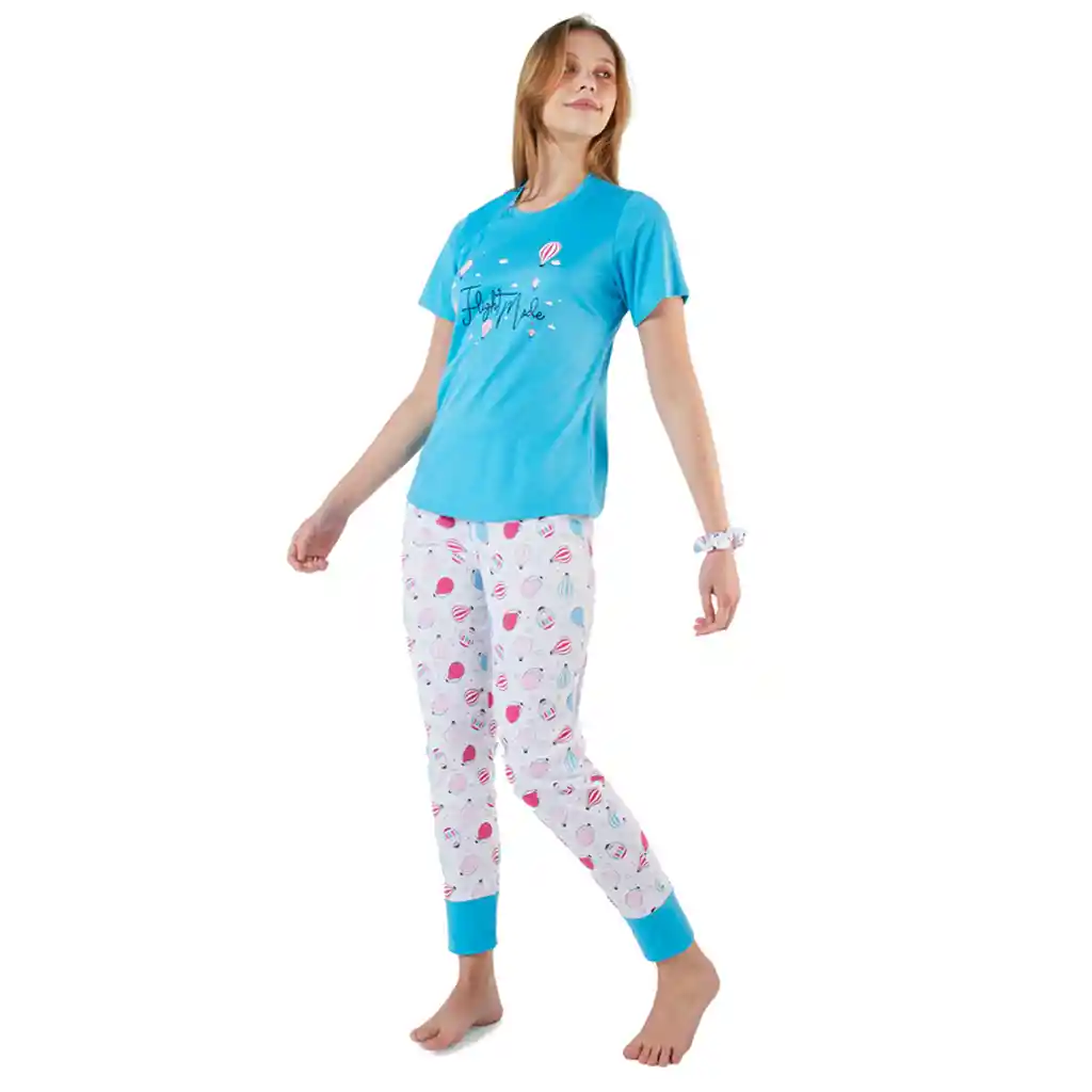 Pijama Mujer Hanna Agua Marina Talla M