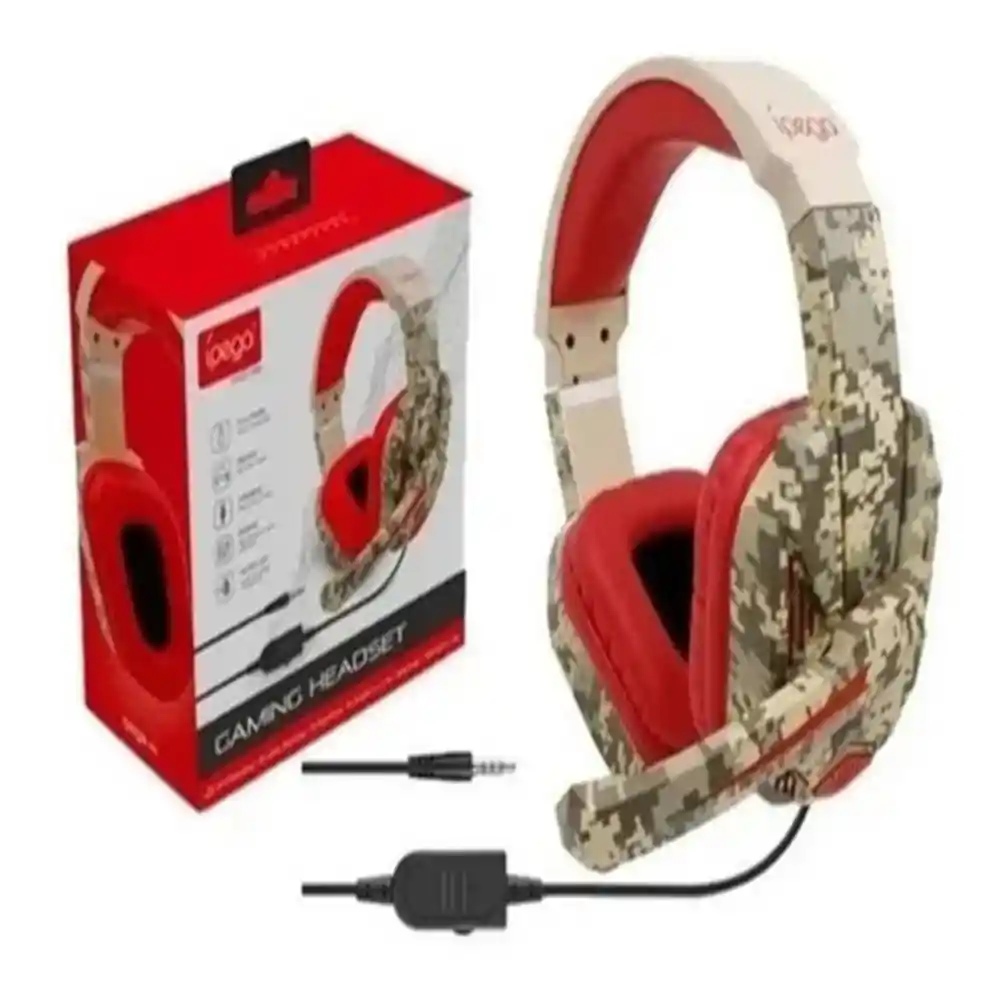 Audifonos Diadema Gamer Ps4 Y Xbox One Ipega R005 Camuflado